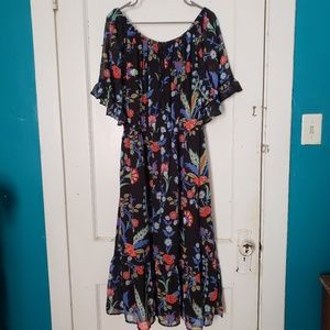 Anthology XL vivid floral maxi dress